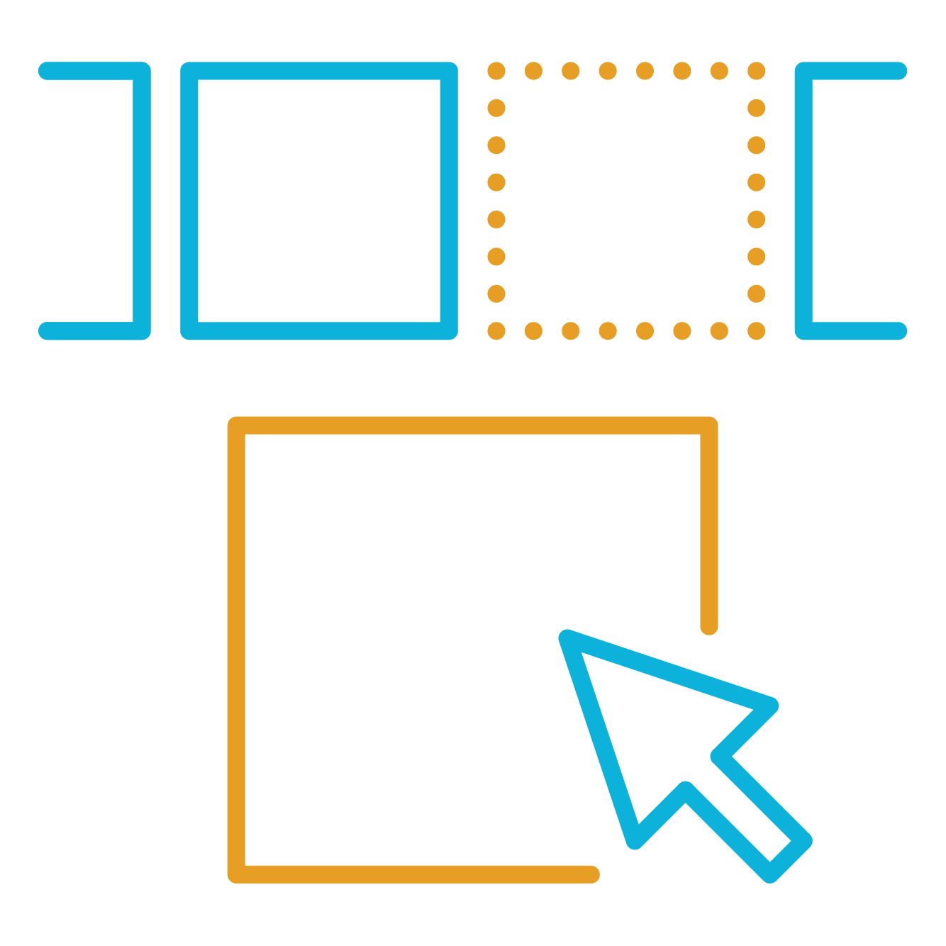 blue and gold icon with checkboxes