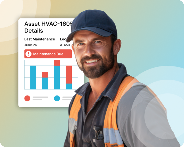 maintenance worker with dashboard